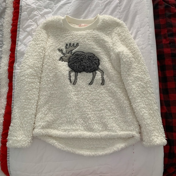 NWOT Fleece / Sherpa Crew Neck Sweater / Sweatshirt Size XS - Picture 1 of 4